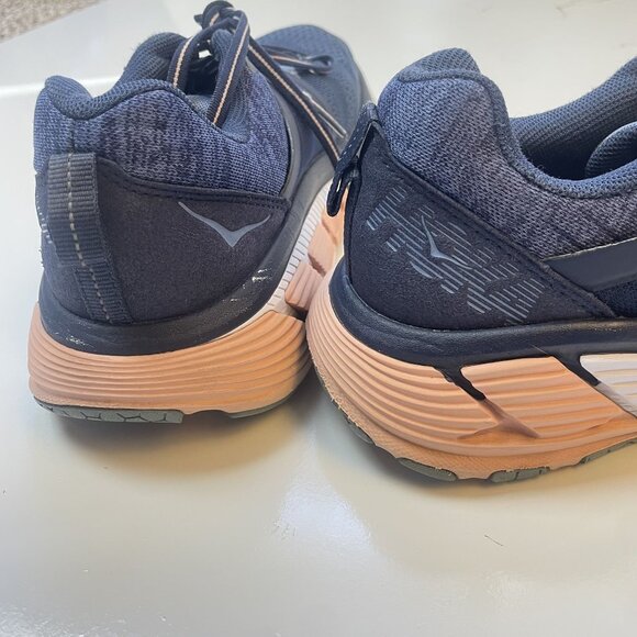 Hoka One One Women's Size 8 Gaviota 2 Running Shoe Navy and Peach - Picture 8 of 16